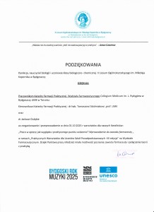 Podziękowania za organizację VII edycji w. Kliknij, aby powiększyć zdjęcie.